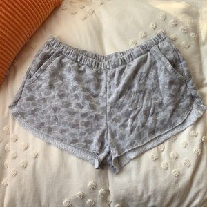 Aerie Sunday Soft Grey Leopard Shorts